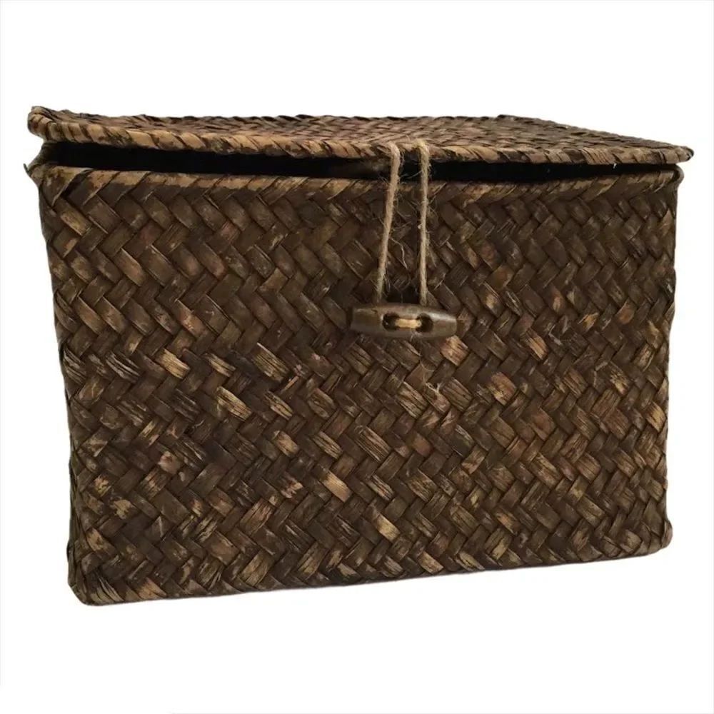 Boho Brown Rattan Box 